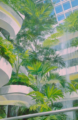 Palms beneath the skylight