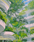 Palms beneath the skylight