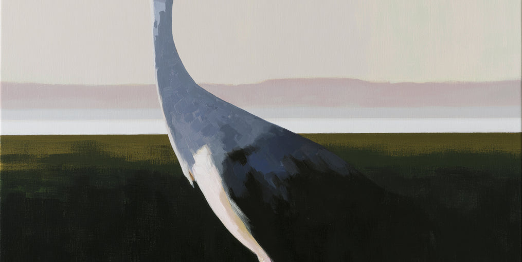Crane with a red crown