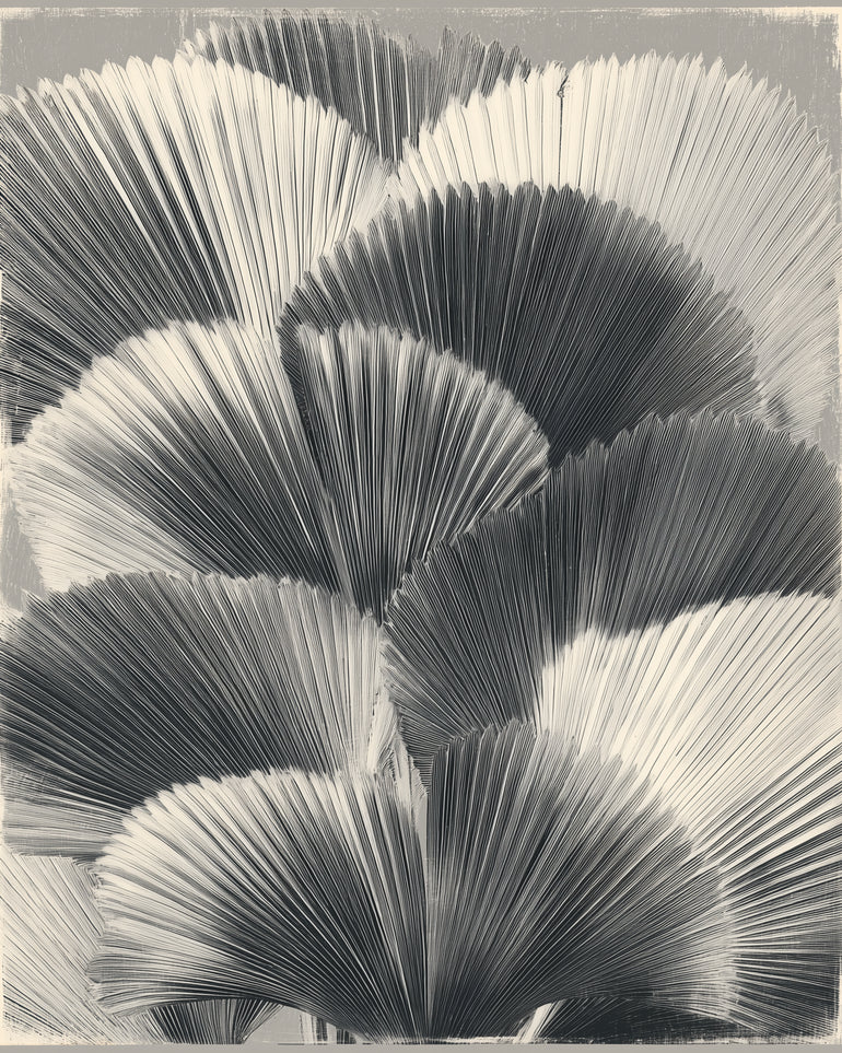 Ginkgo leaves in shadow