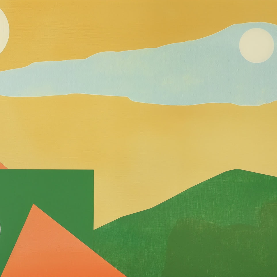 Two suns in yellow sky