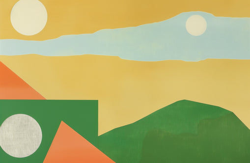 Two suns in yellow sky