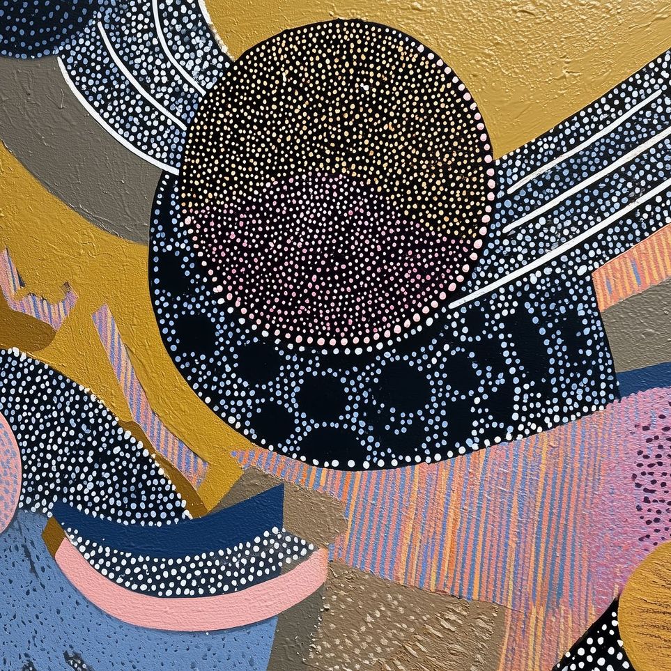 Ochre Ground with Layered Discs