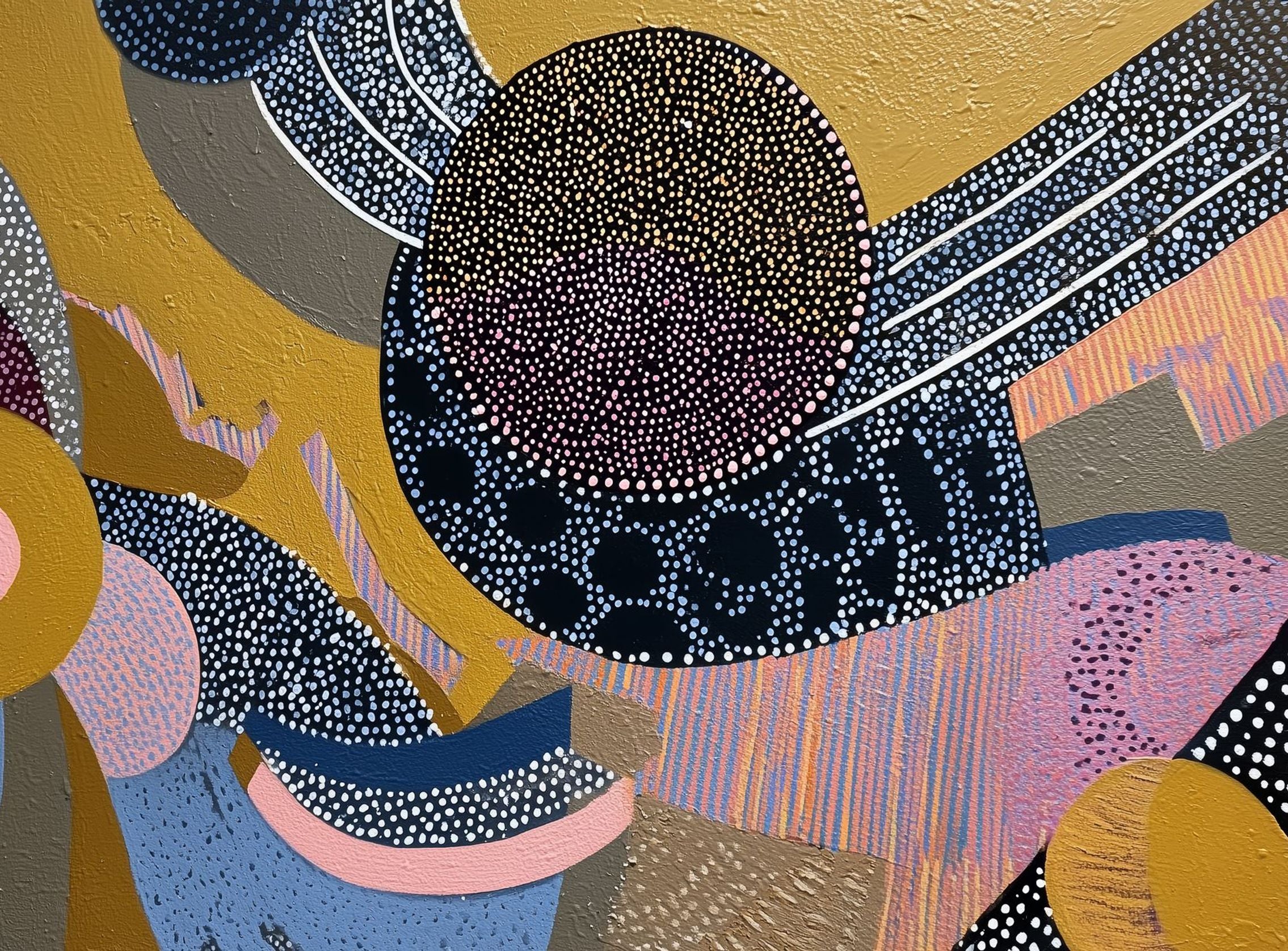 Ochre Ground with Layered Discs