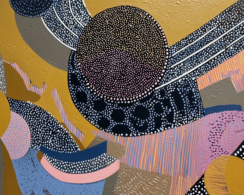 Ochre Ground with Layered Discs