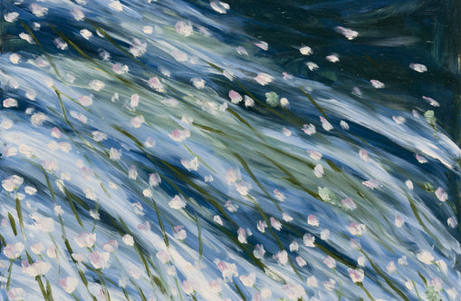 Flowers in a blue rush