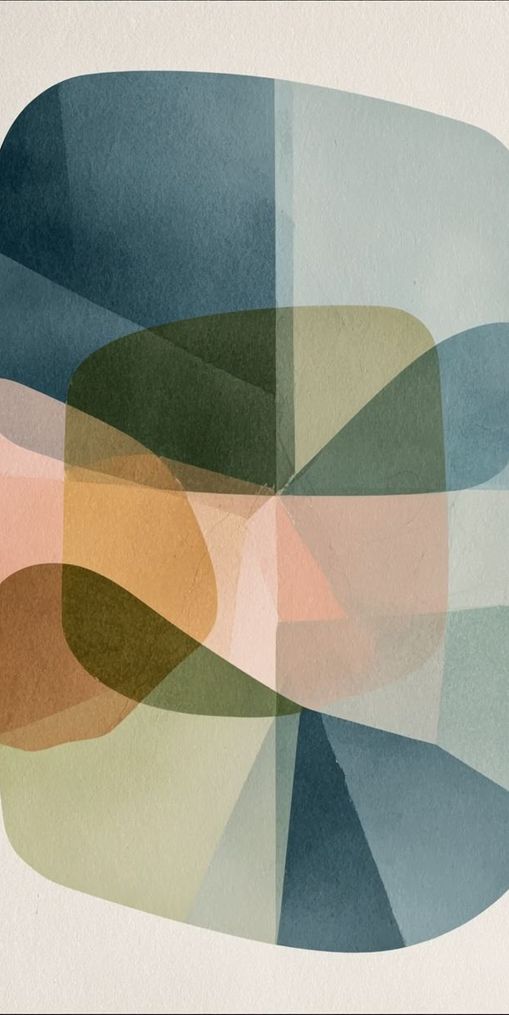 Muted blues folding through peach