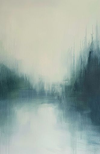 Pale sun over still water