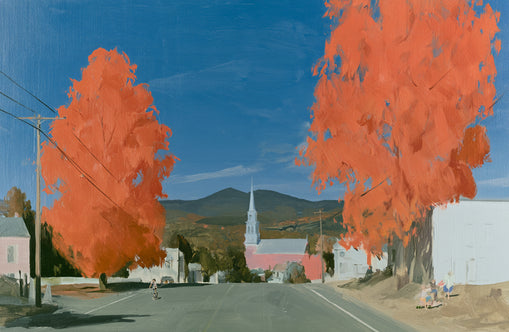 Orange trees over the steeple road