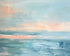 Peach light on blue sea