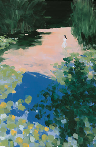 White dress in still water