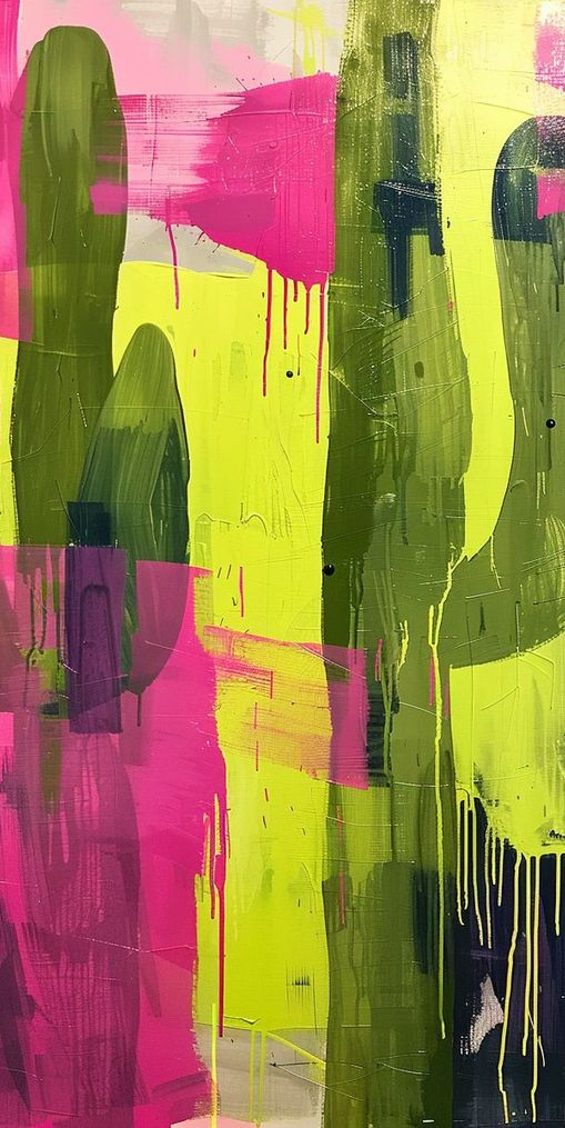 Dark columns within neon wash