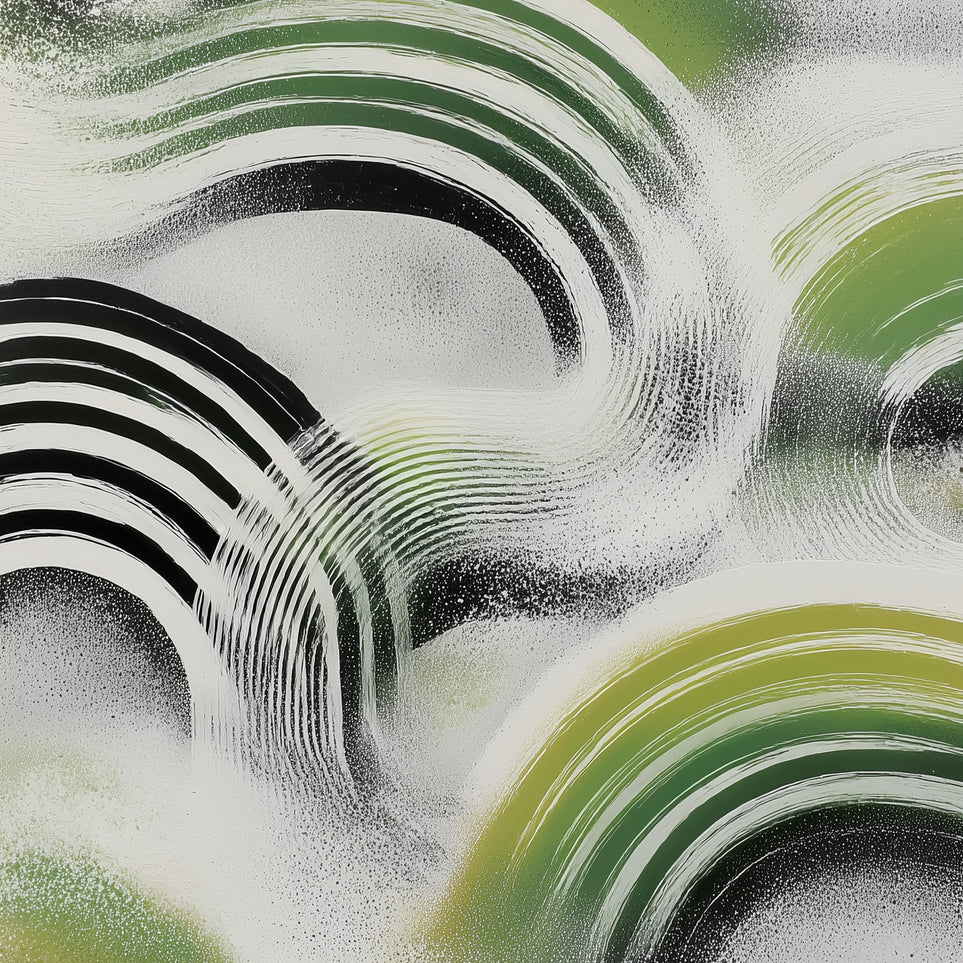 Green arcs across the haze