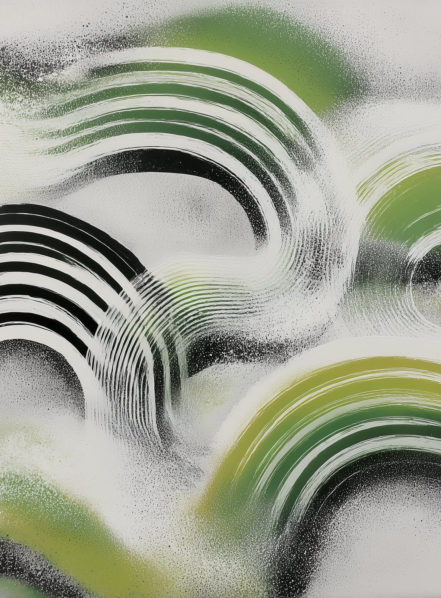 Green arcs across the haze