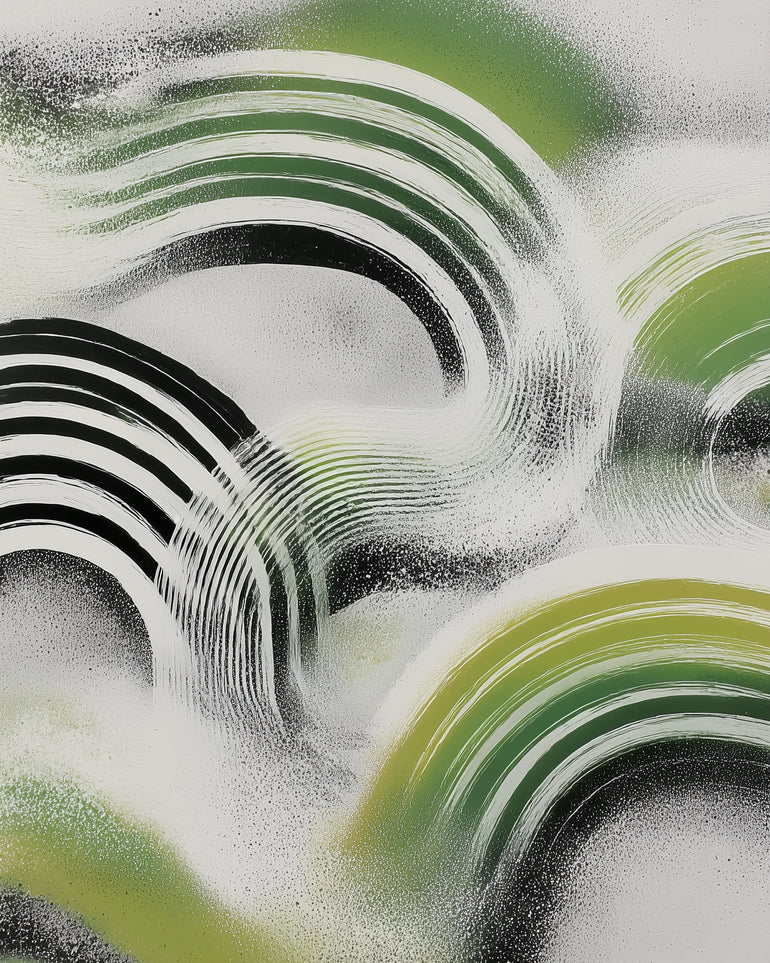 Green arcs across the haze