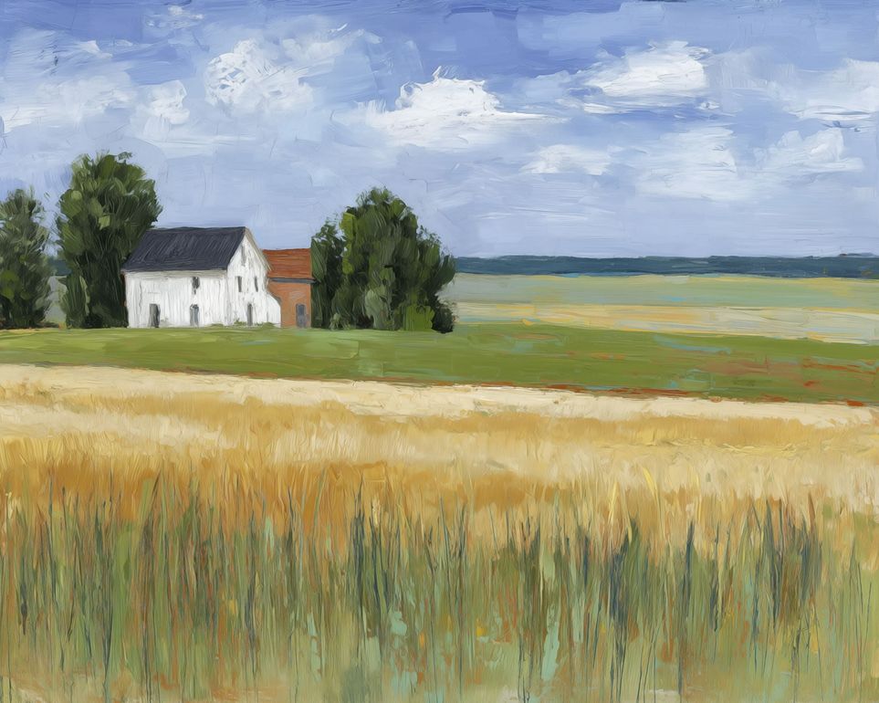 Grain Field Under Sun 