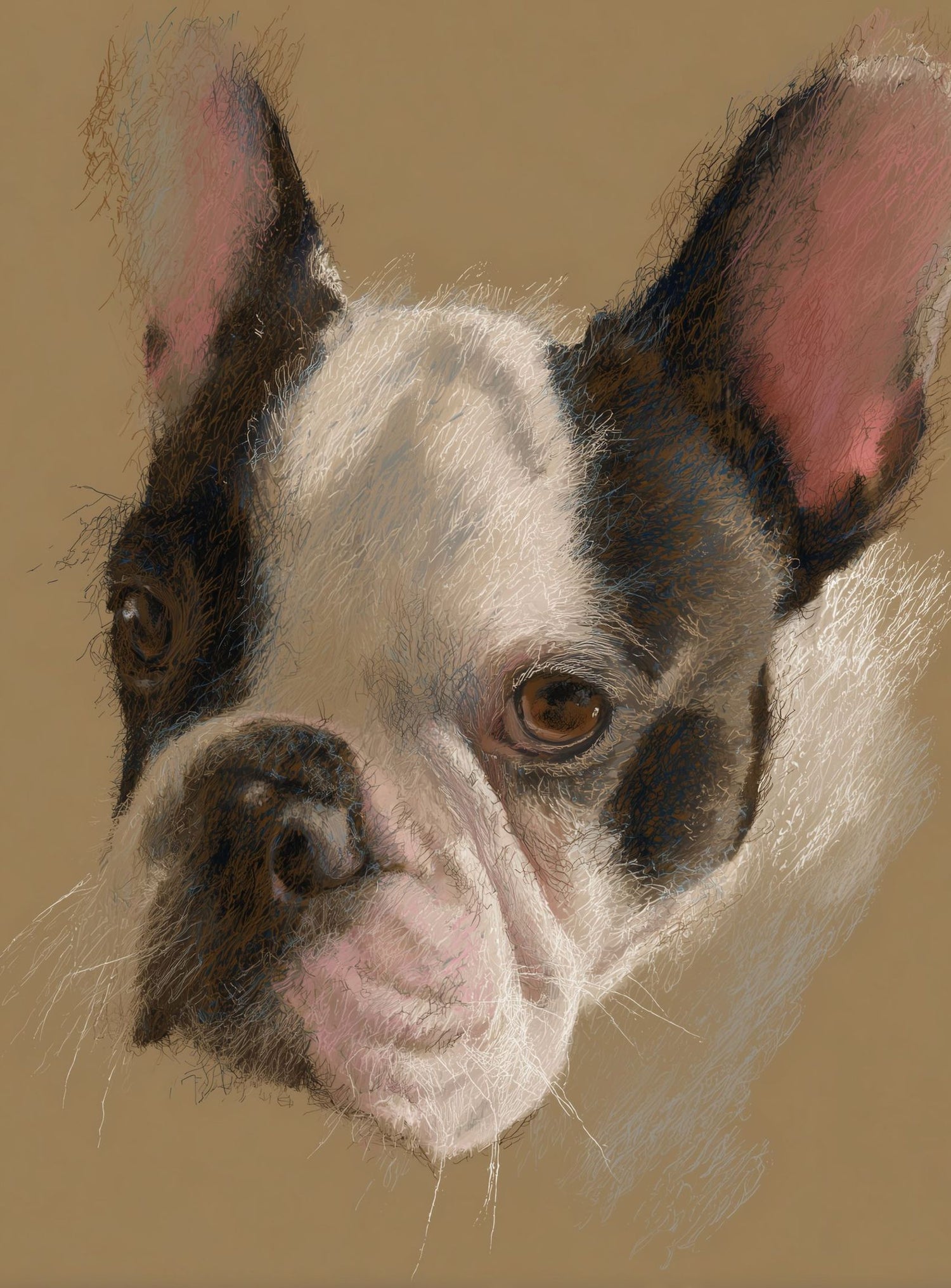 Close portrait with upright ears