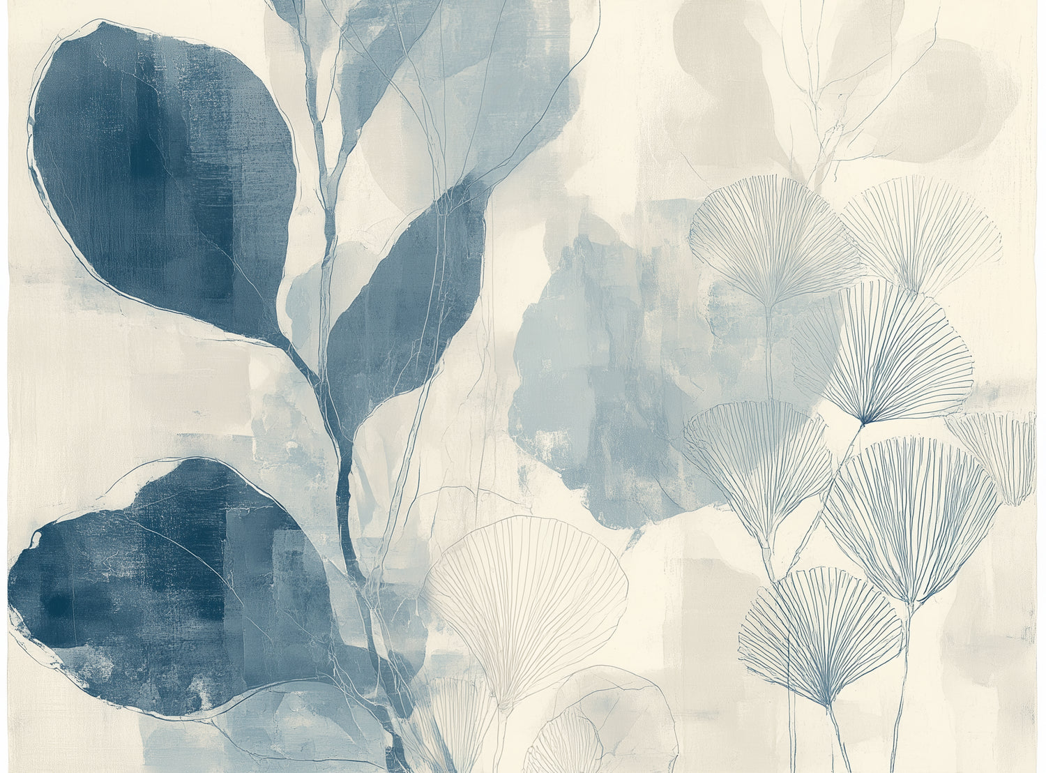 Pale leaves and fans