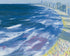 White surf along the skyline