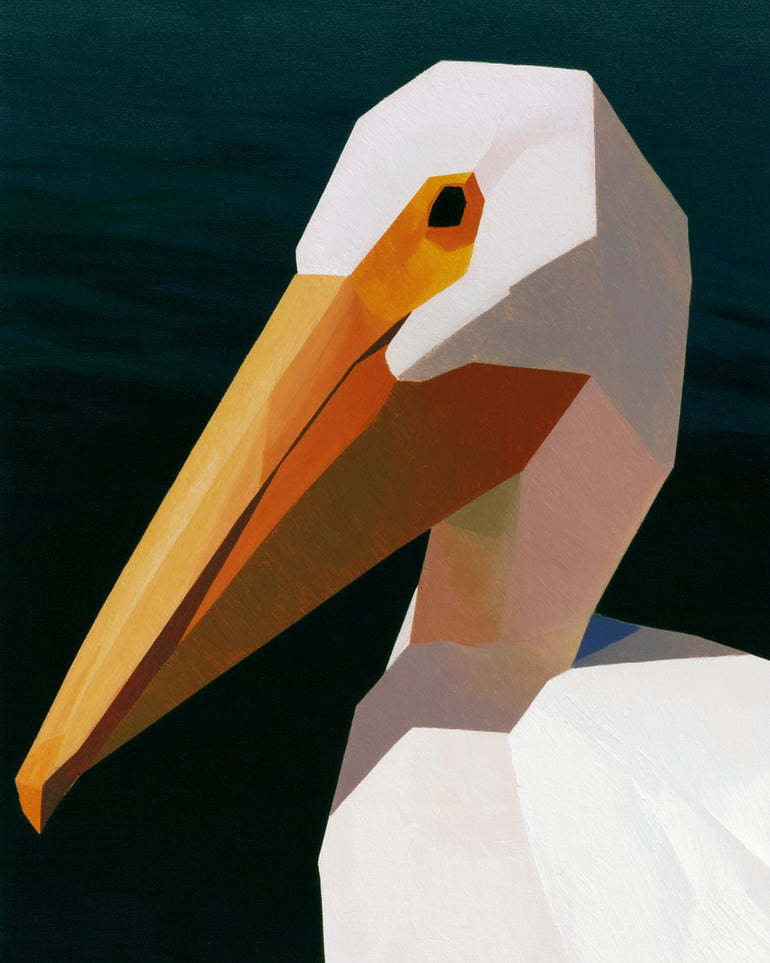 The beak cuts the dark