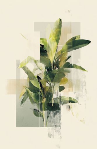 Plant in layered light