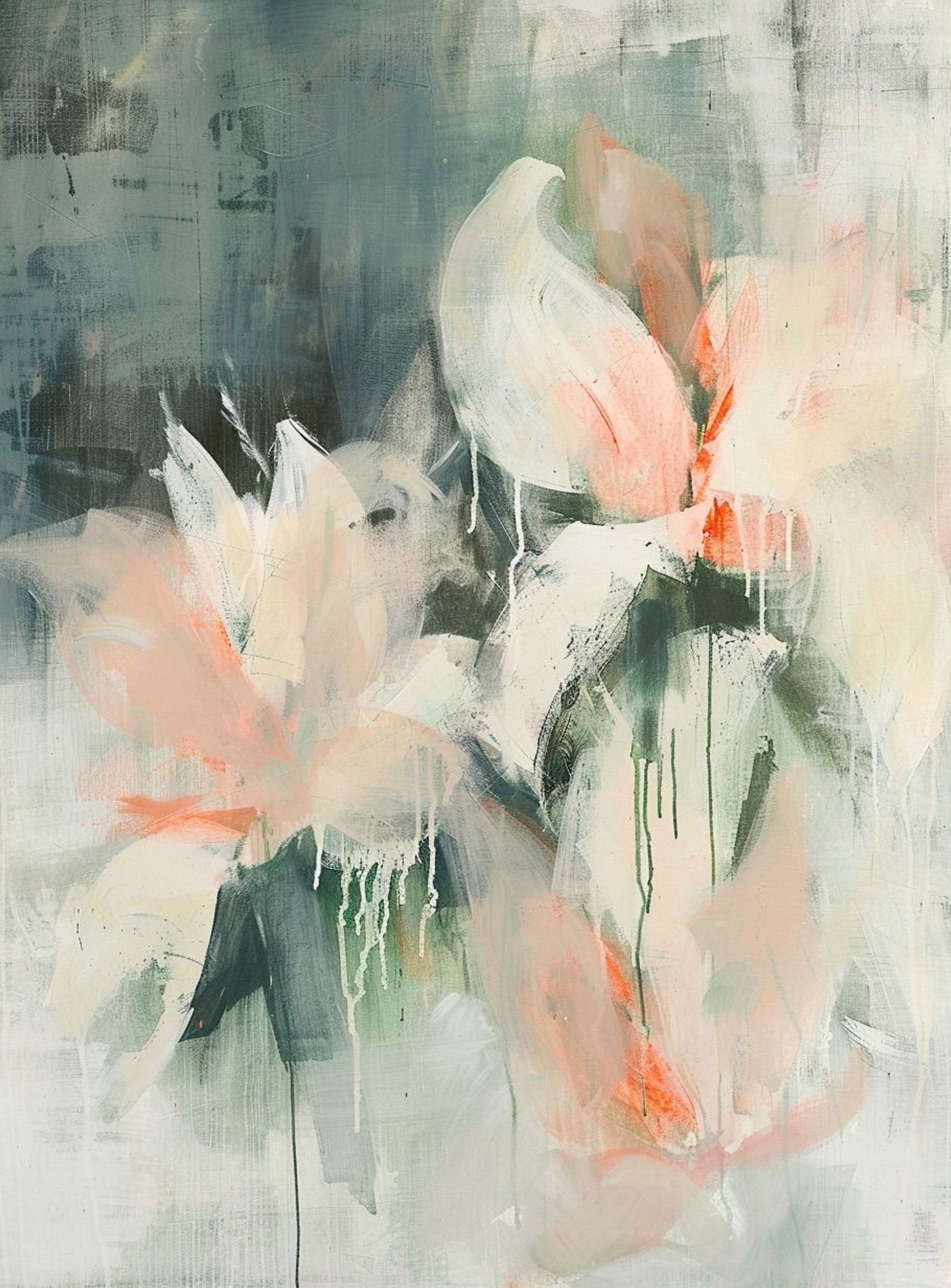 Drips on pale petals