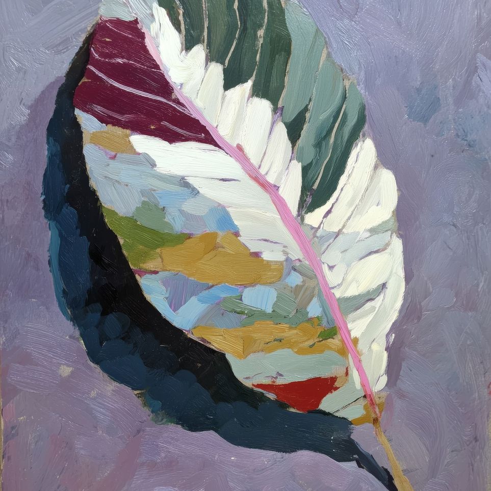 Leaf Form with Divided Color