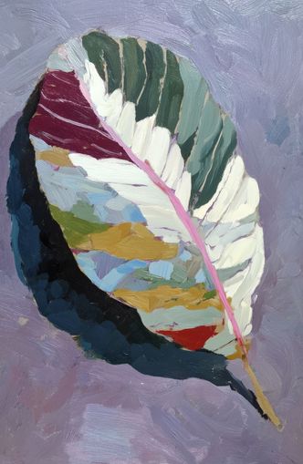Leaf Form with Divided Color