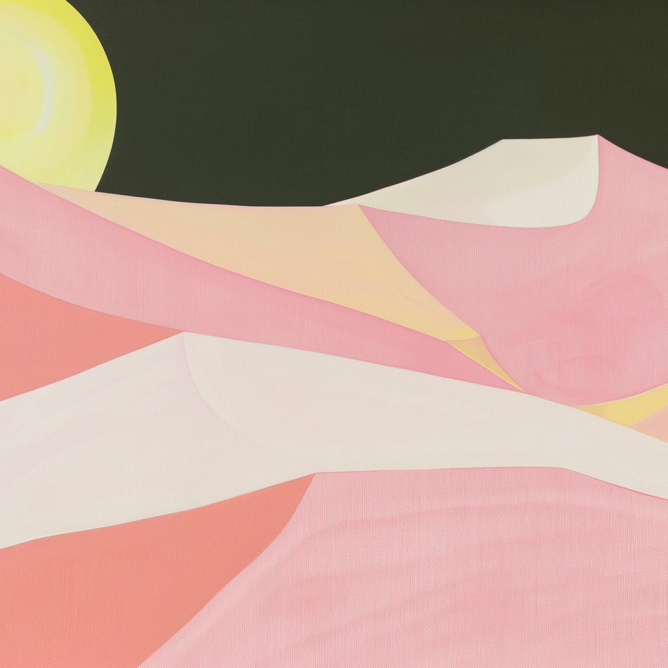 Sun over folded dunes