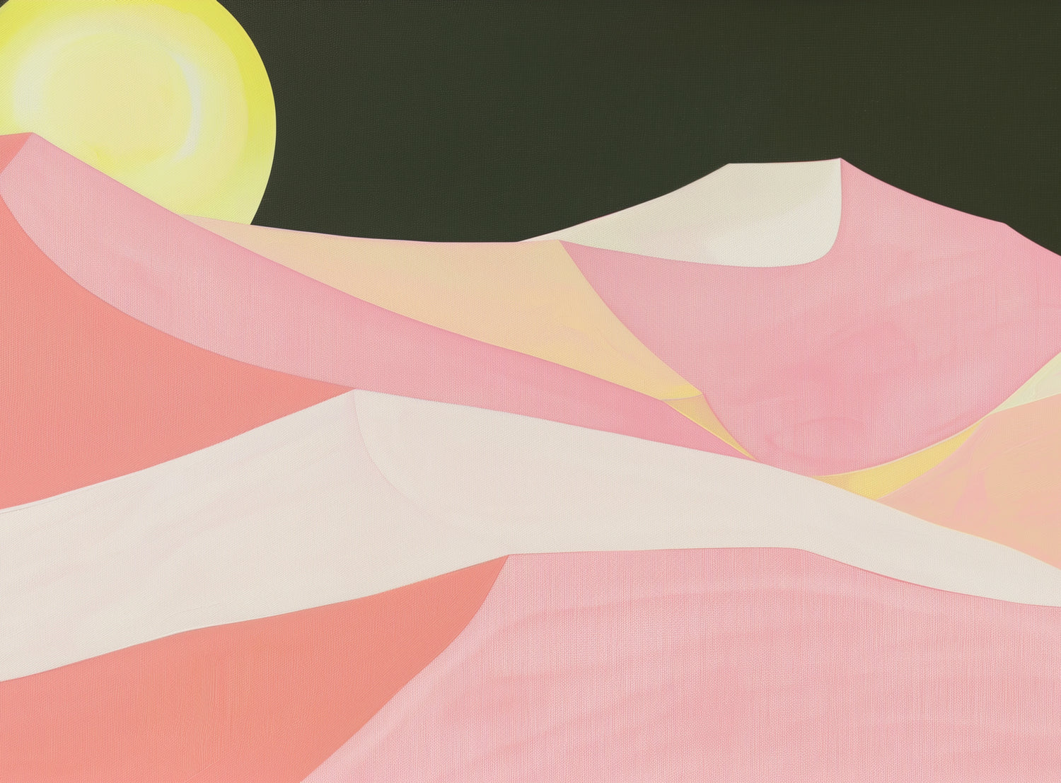 Sun over folded dunes