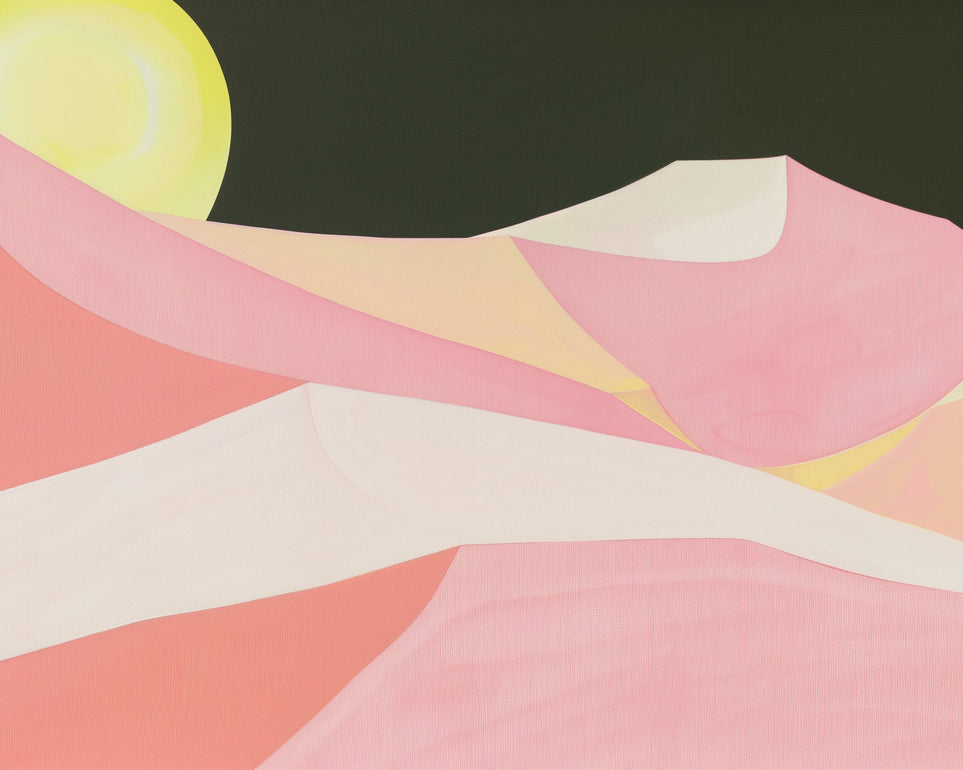 Sun over folded dunes