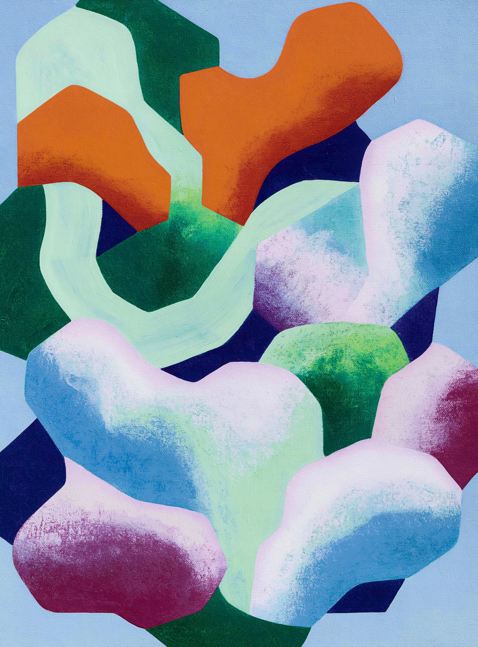 Soft edged color blocks