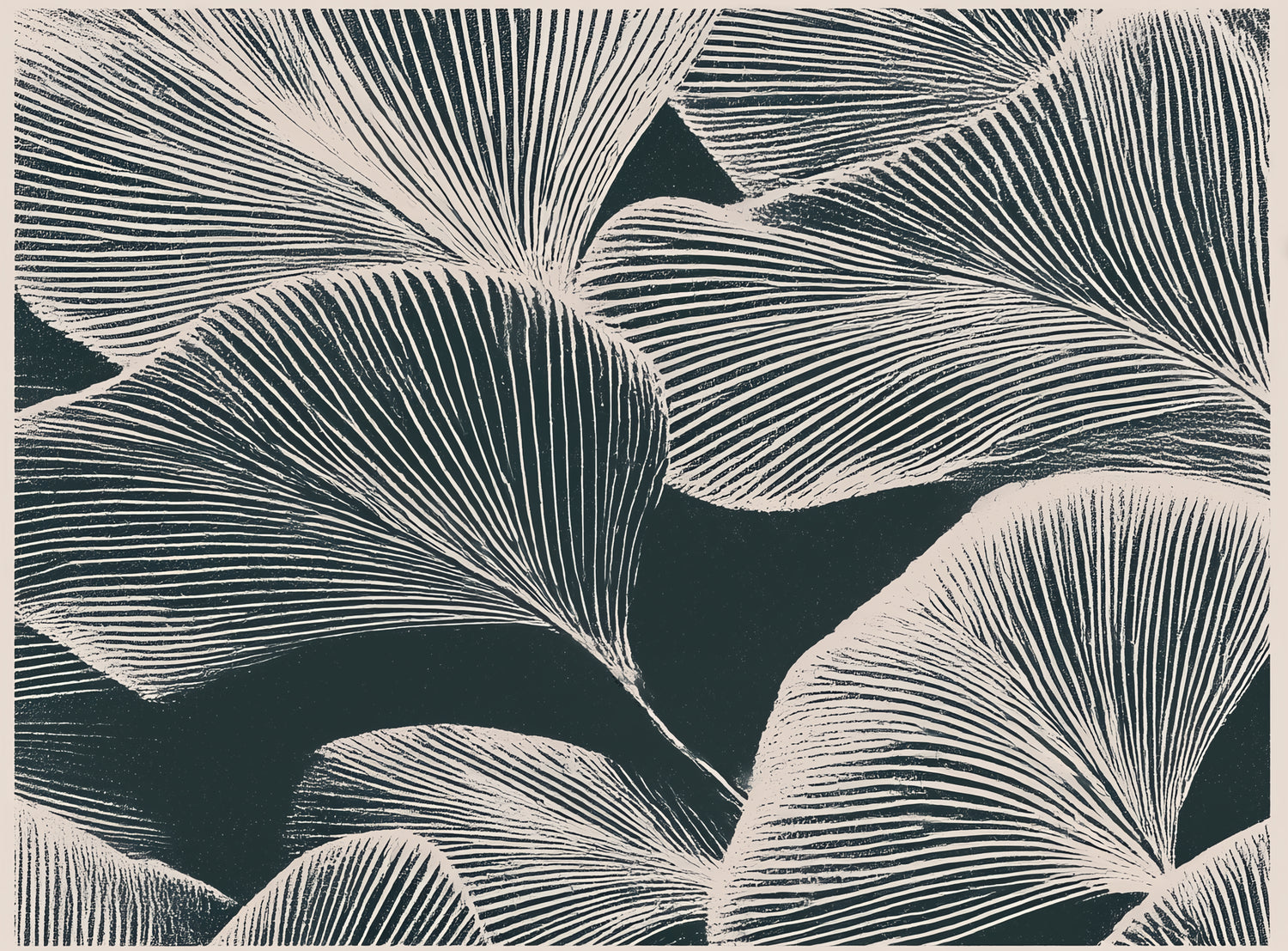 Pale veins on dark leaves