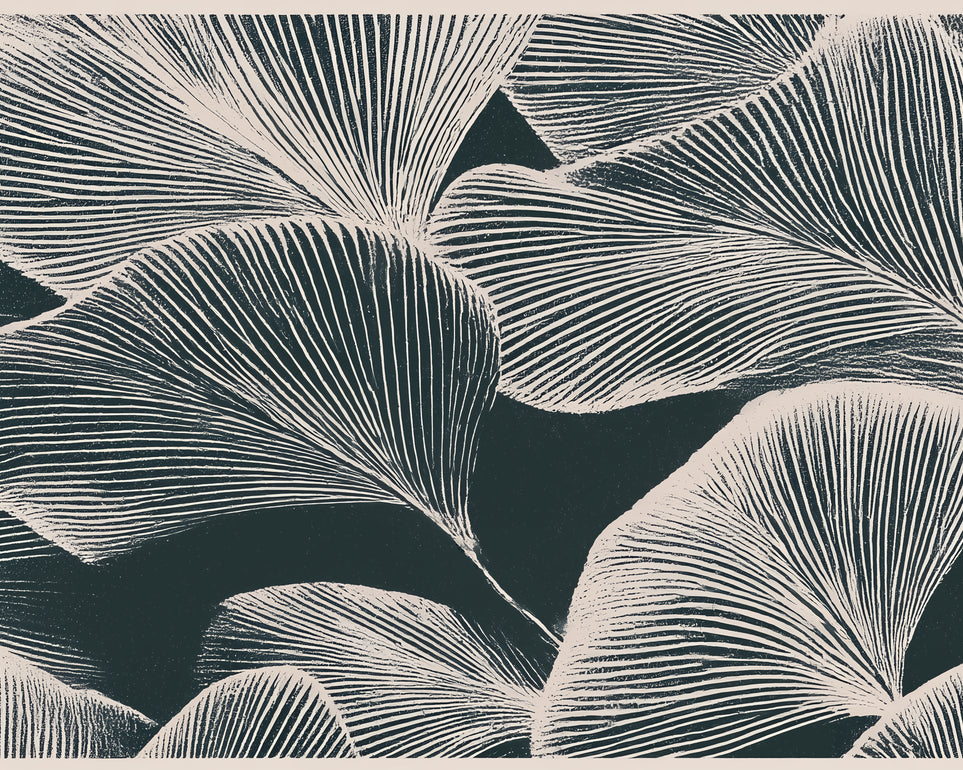 Pale veins on dark leaves