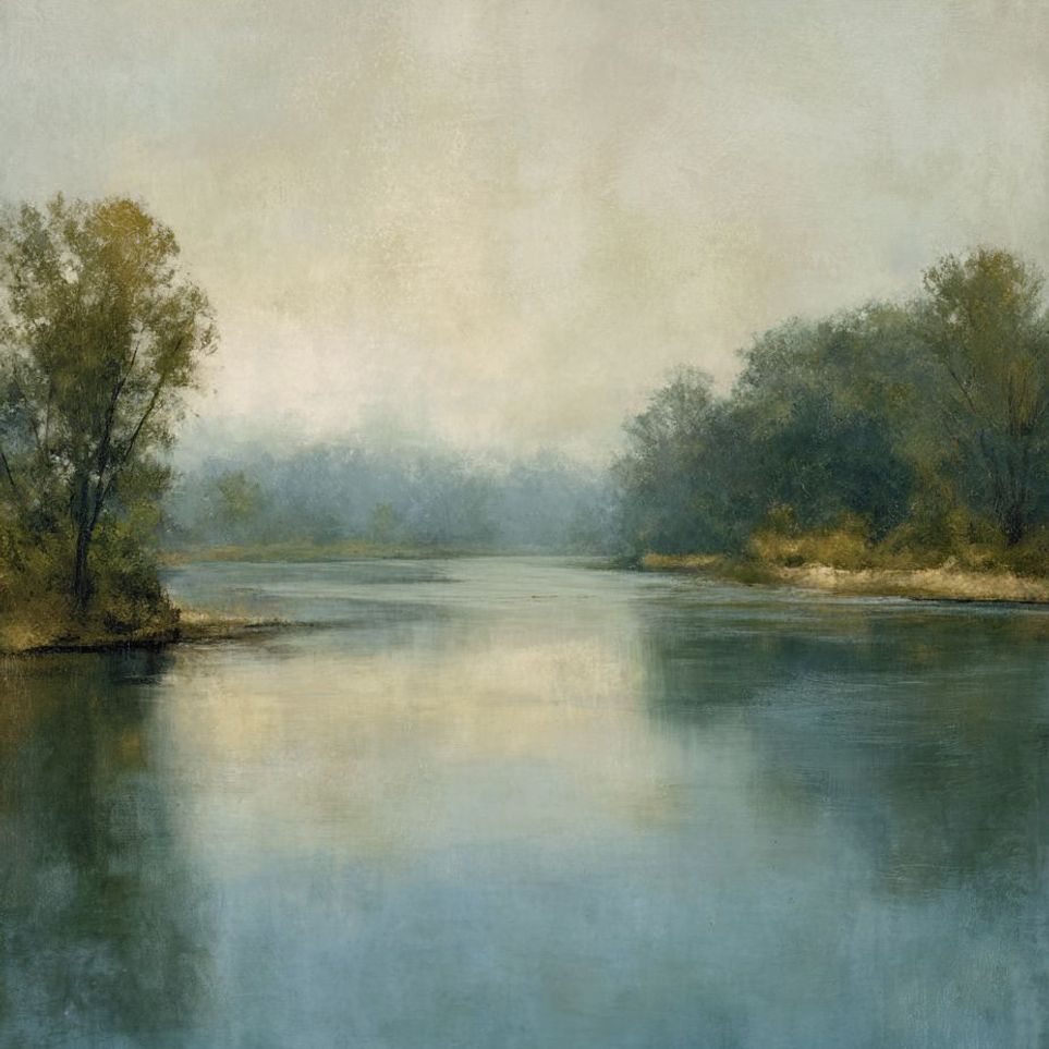 Misty bend in the river