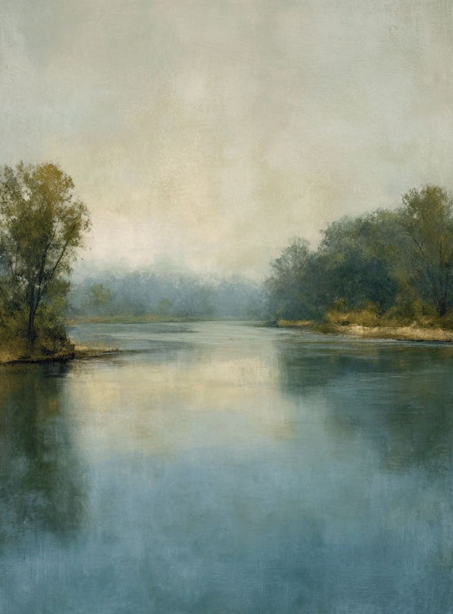 Misty bend in the river