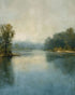 Misty bend in the river