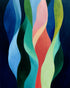 Layered wavy color bands