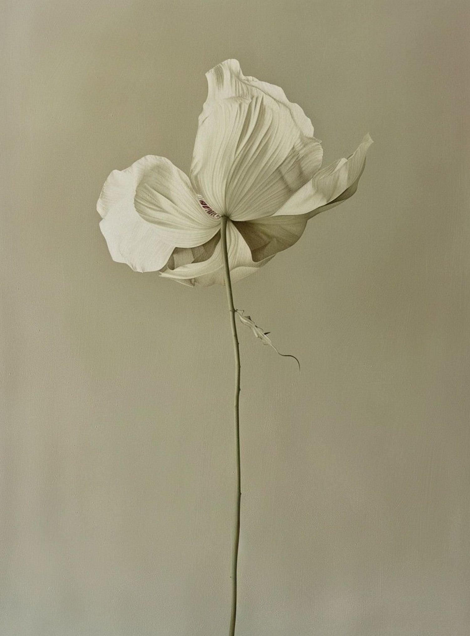 Ivory bloom in gray air