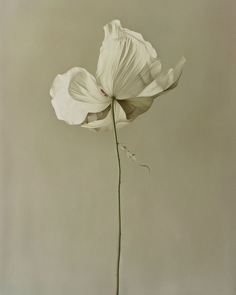 Ivory bloom in gray air