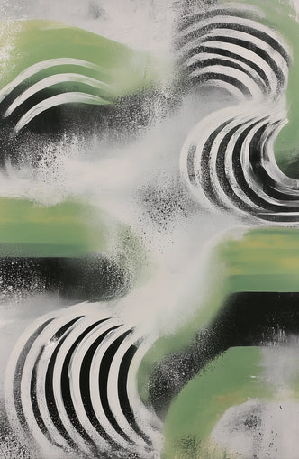 Curved bands in drifting haze