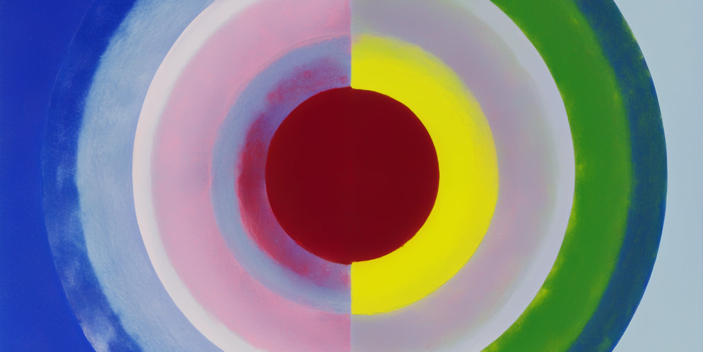 Blue and green split circle