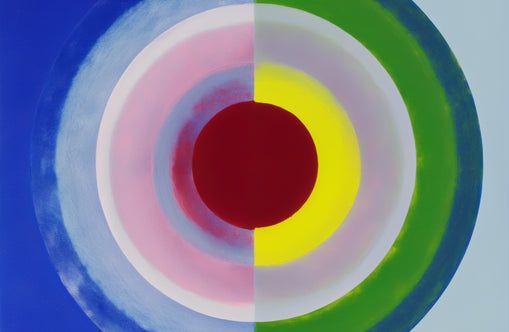 Blue and green split circle
