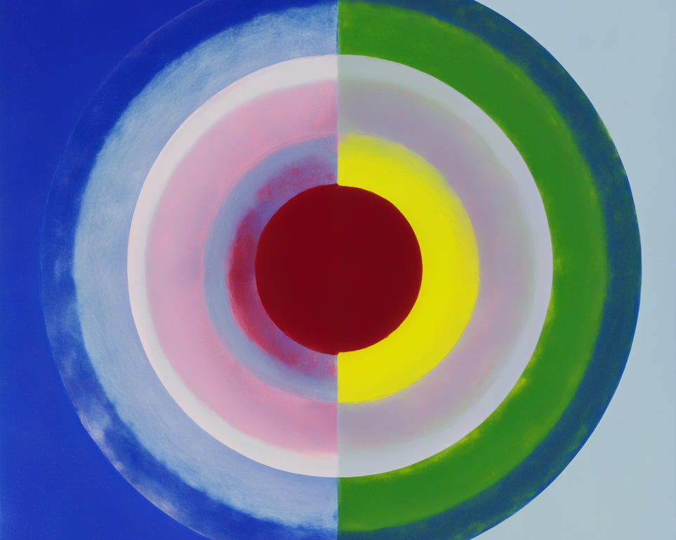 Blue and green split circle