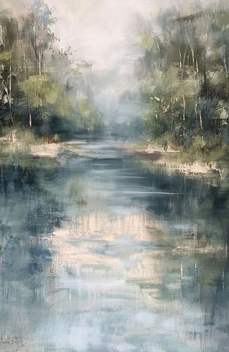 Pale sky in blue water