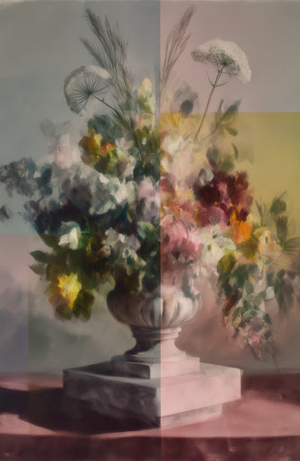 Bouquet in divided light