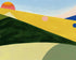 Three suns over rolling hills