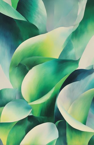 Calla lilies among green shadows