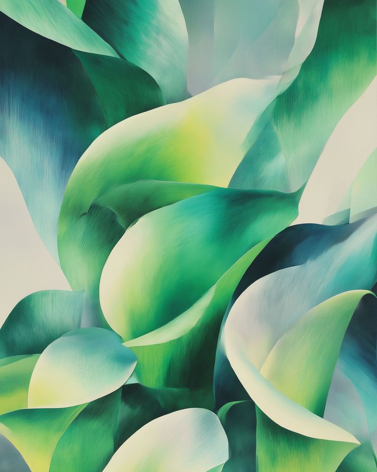 Calla lilies among green shadows