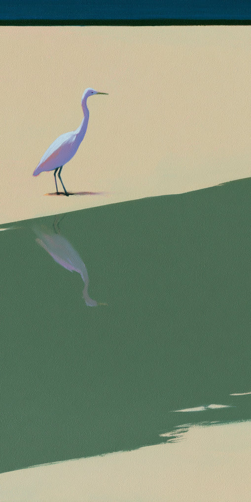 Where the egret doubles